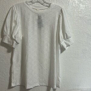 Blooming Jelly Eyelets White Blouse.
